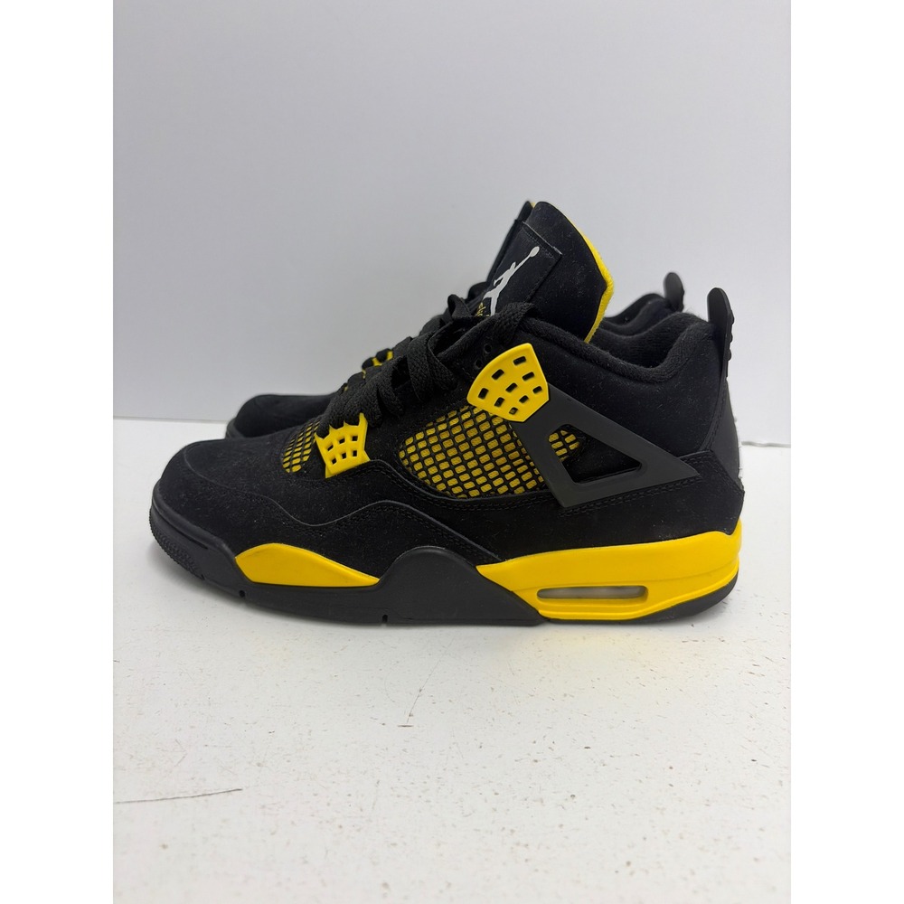 Jordan 4 Retro Thunder Black Tour Yellow Mens Basketball Shoes DH6927-017 US 8 - Picture 3 of 11